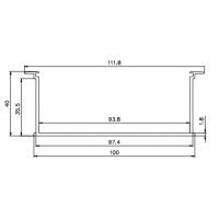 Линейный светодиодный светильник встраиваемый Prima Tech Line Recessed 100mm Standart 36W