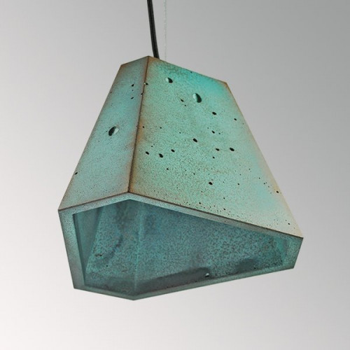 Подвесной бетонный светильник Трего Оксид Меди