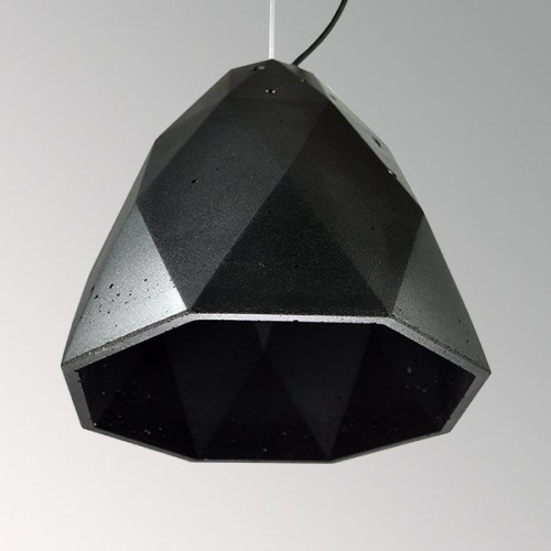 Подвесной бетонный светильник Бриолет Черный