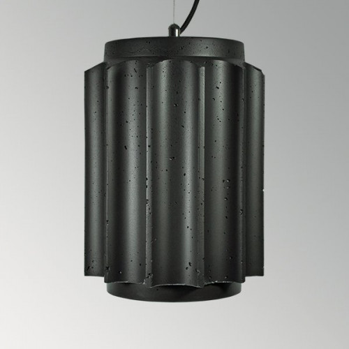 Подвесной бетонный светильник Грото Черный