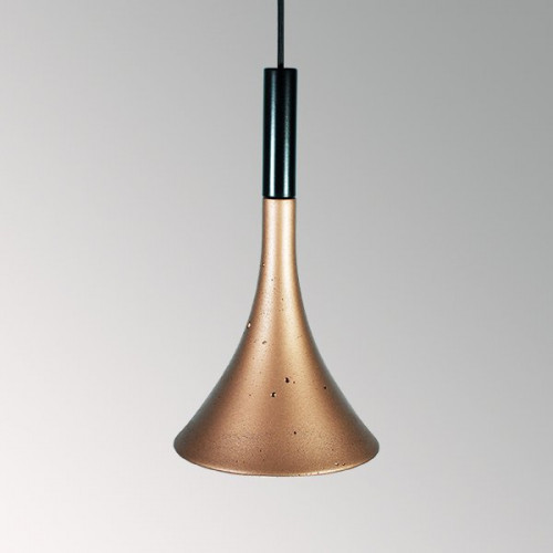 Подвесной бетонный светильник Лейка Медь