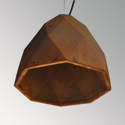 Подвесной бетонный светильник Бриолет Ржавчина