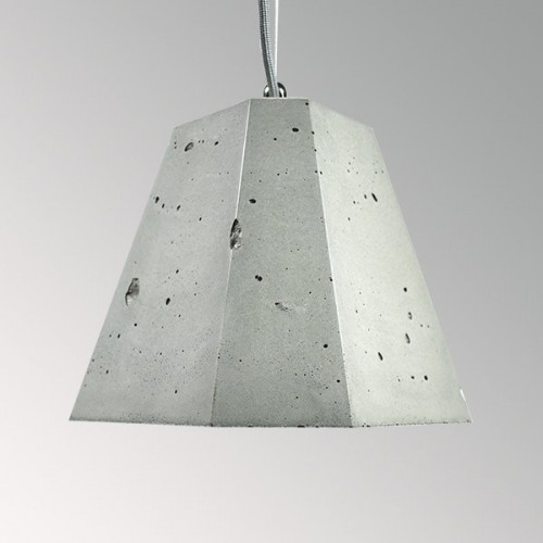 Подвесной бетонный светильник Трего Серый
