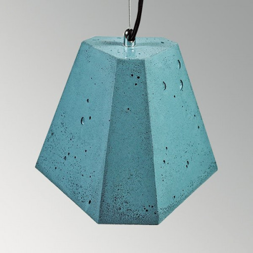 Подвесной бетонный светильник Трего Синий