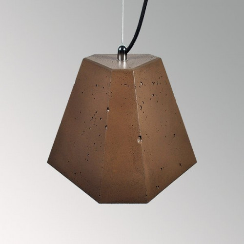 Подвесной бетонный светильник Трего Коричневый