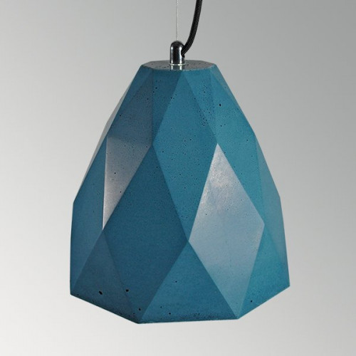 Подвесной бетонный светильник Бриолет Синий