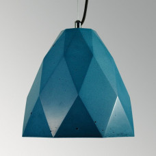 Подвесной бетонный светильник Бриолет Синий