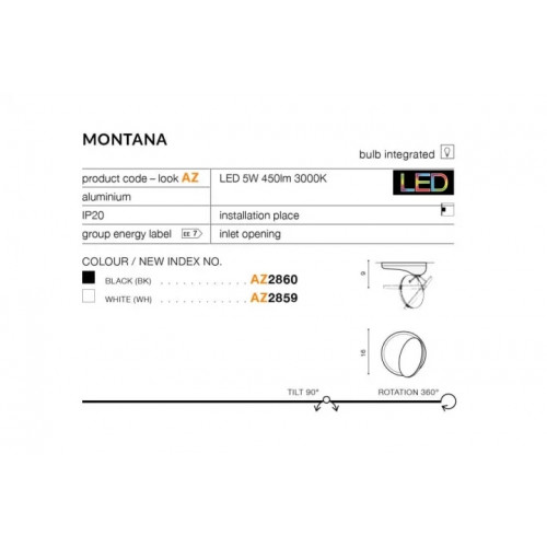 Бра AZzardo MONTANA AZ2859