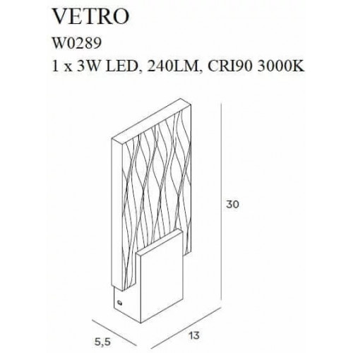Бра MAXlight VETRO W0289