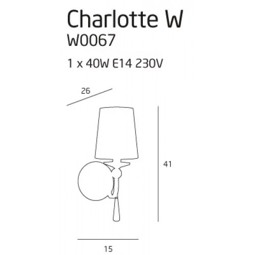 Бра з абажуром MAXlight CHARLOTTE W0067