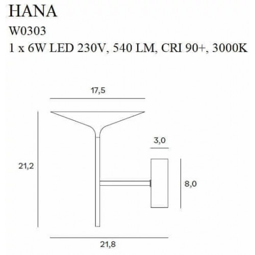 Бра MAXlight HANA W0303