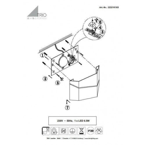 Бра Trio ZORRO 223210132