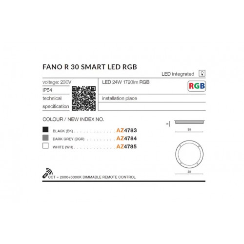 Бра AZzardo RADO 60 AZ2079 (LIN400060CH )