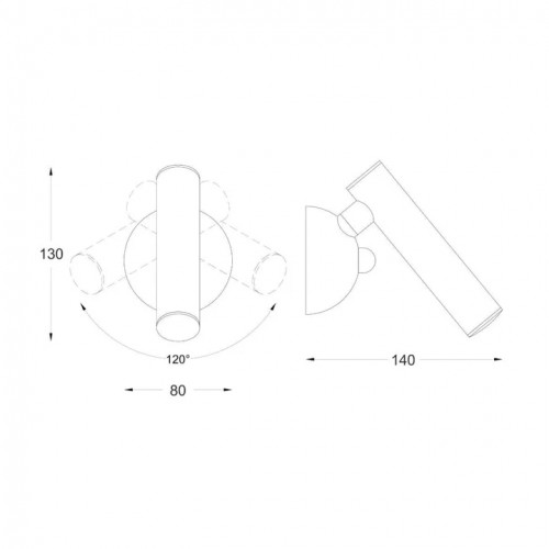 Бра Zuma Line LOYA W0461-01A-STP7