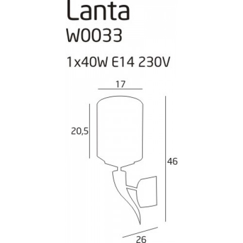 Бра з абажуром Maxlight LANTA W0033