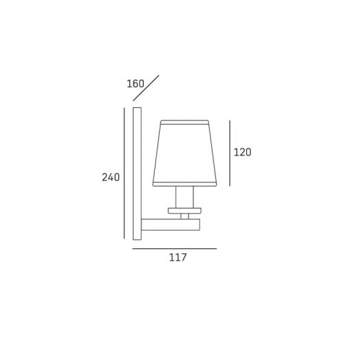 Бра CosmoLight London W01014CH-BK