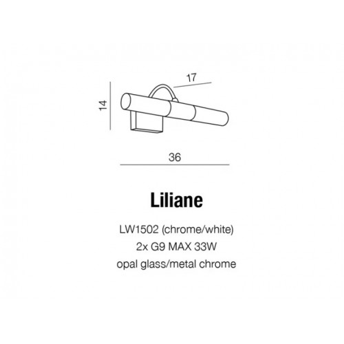 Бра AZzardo LILIANE AZ1297 (LW1502CHWH)