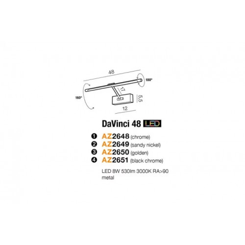 Бра AZzardo DAVINCI 48 AZ2649