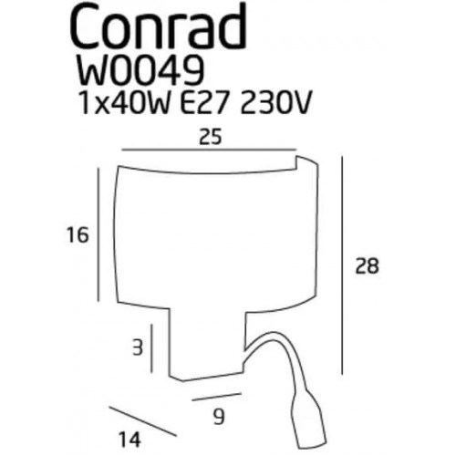 Бра MAXlight CONRAD W0049