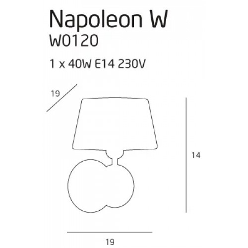 Бра з абажуром MAXlight NAPOLEON W0120