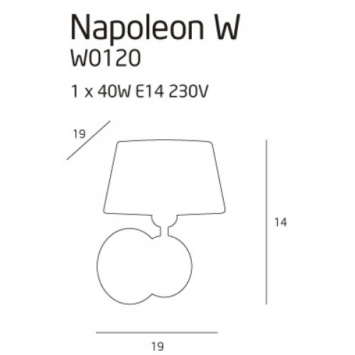 Бра з абажуром MAXlight NAPOLEON W0120