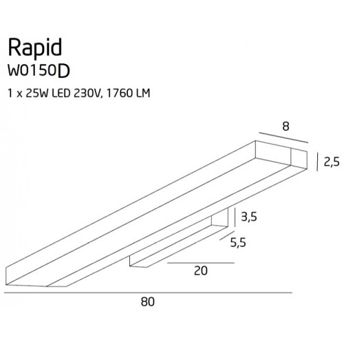 Бра Maxlight RAPID W0150D