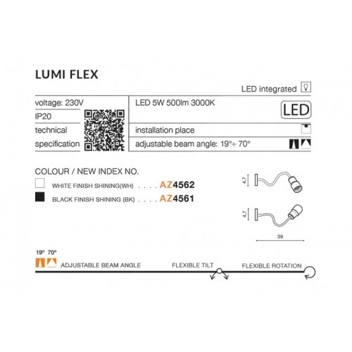 Бра Azzardo LUMI FLEX LED AZ4561