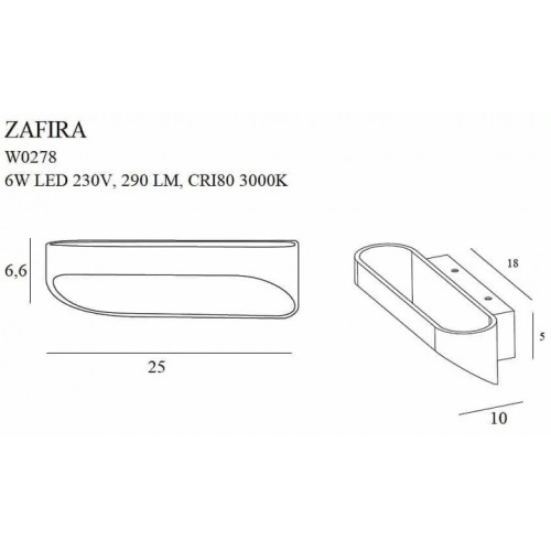 Бра MAXlight ZAFIRA W0278