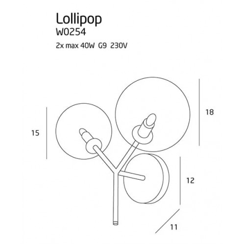 Бра MAXlight LOLLIPOP W0254