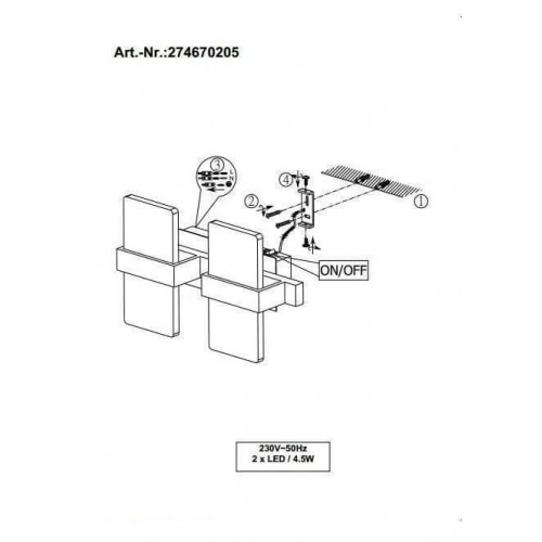 Бра Trio PLATON 274670205