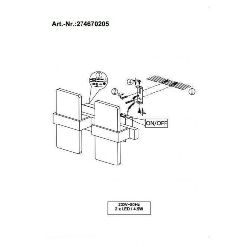 Бра Trio PLATON 274670205