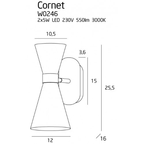 Бра MAXlight CORNET W0246