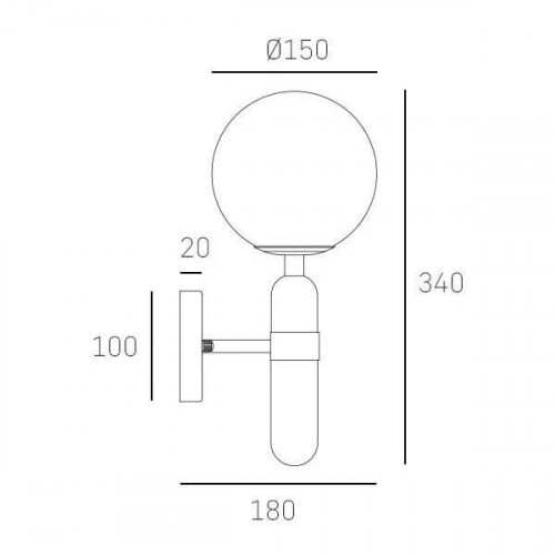 Бра Searchlight Cartwheel 0812-2BK