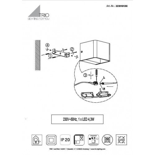 Бра Trio MELVIN 223910167