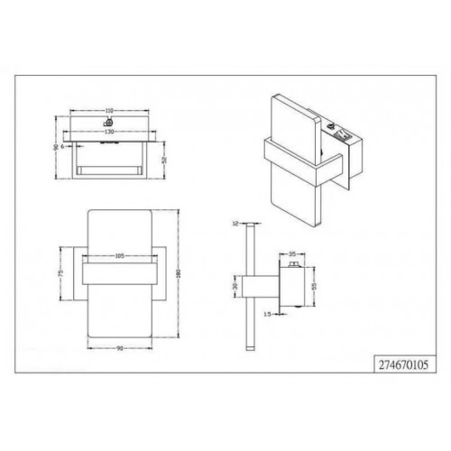 Бра Trio PLATON 274670105