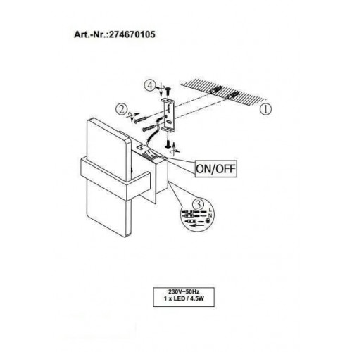 Бра Trio PLATON 274670105