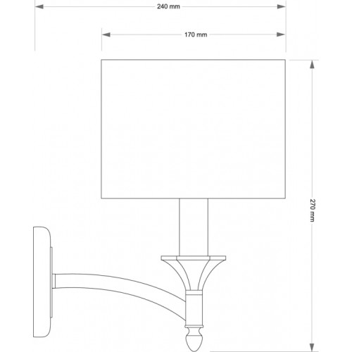 Бра Kutek DECOR ABAŻUR DEC-K-1(P/A)