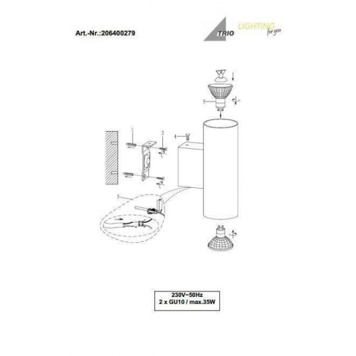 Бра Trio CLEO 206400279