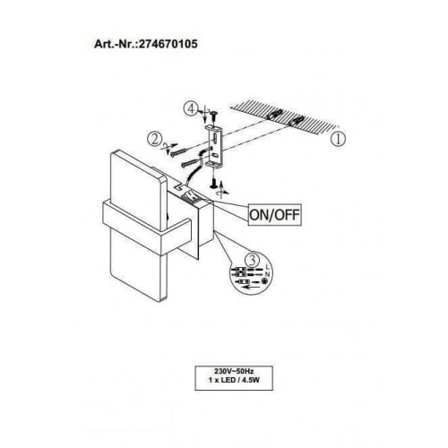 Бра Trio PLATON 274670105
