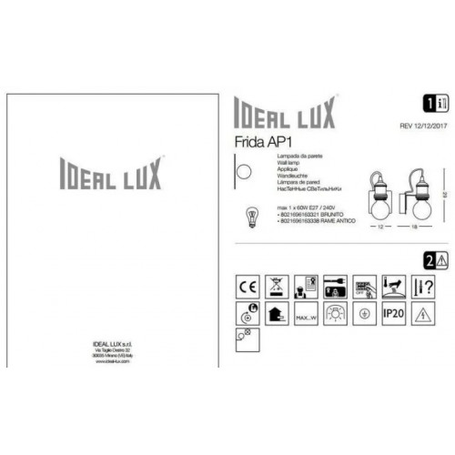 Бра Ideal Lux FRIDA 163338