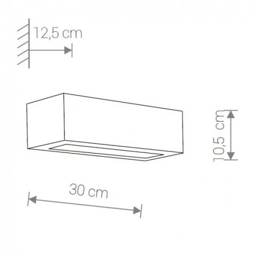 Бра Ideal Lux FLASH GESSO 214696