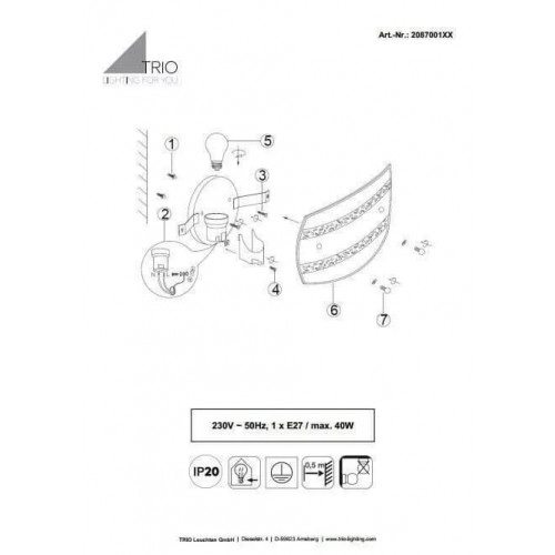 Бра Trio NIKOSIA 208700189