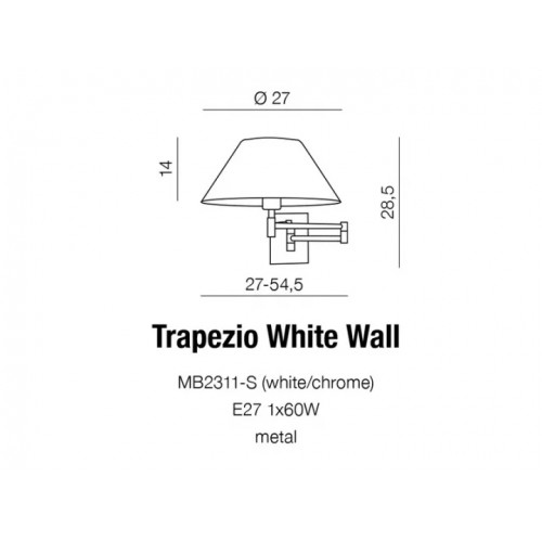 Бра AZzardo TRAPEZIO AZ1542 (MB2311SWH )