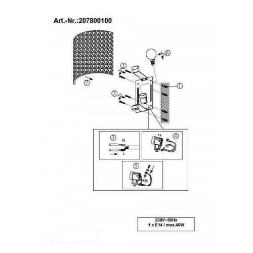 Бра Trio SWEETY 207800100