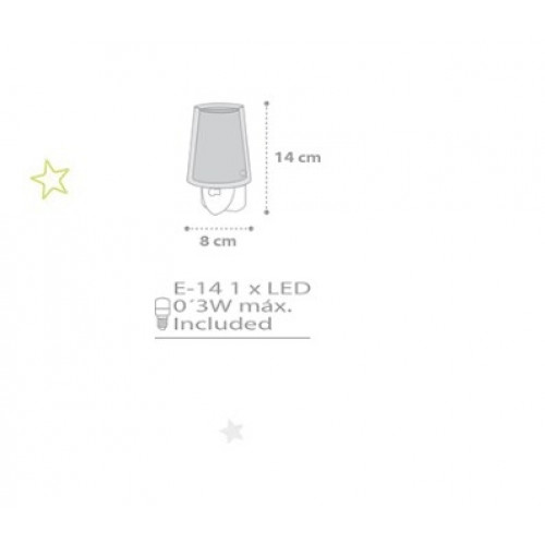 Дитячий нічник в розетку Dalber Stars Grey 81215E