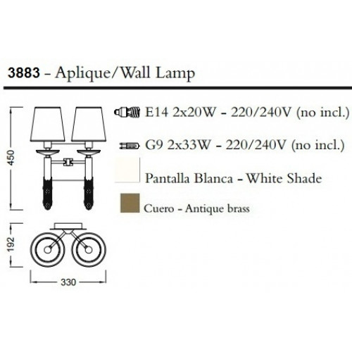 Бра Mantra Tiffany 3883