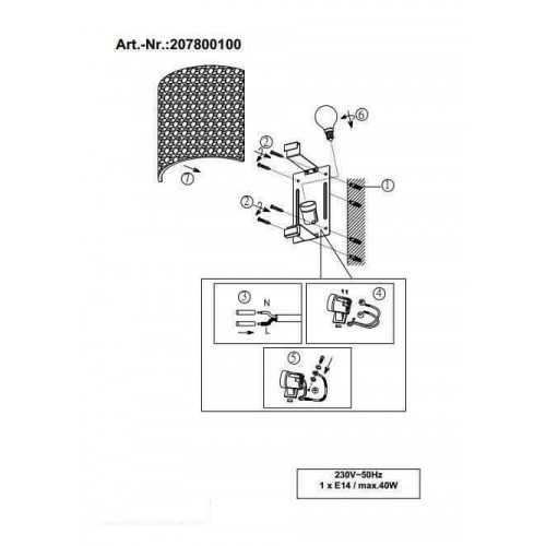 Бра Trio SWEETY 207800100