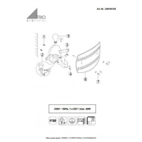 Бра Trio NIKOSIA 208700189