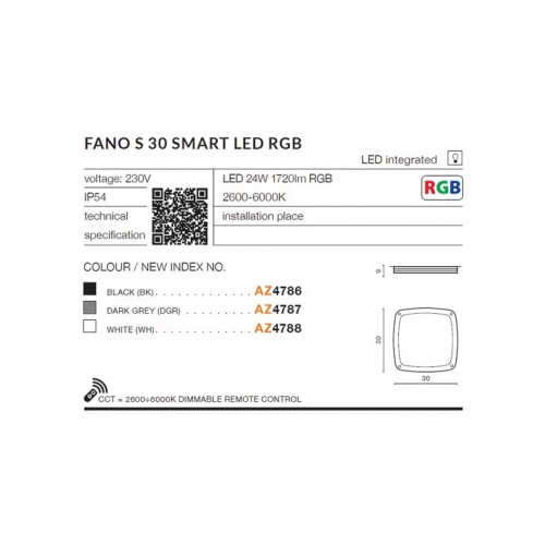 Бра AZzardo RADO 90 AZ2083 (LIN400090WH )