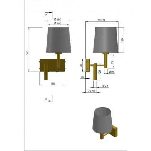 Бра Pikart 30957-1, праве